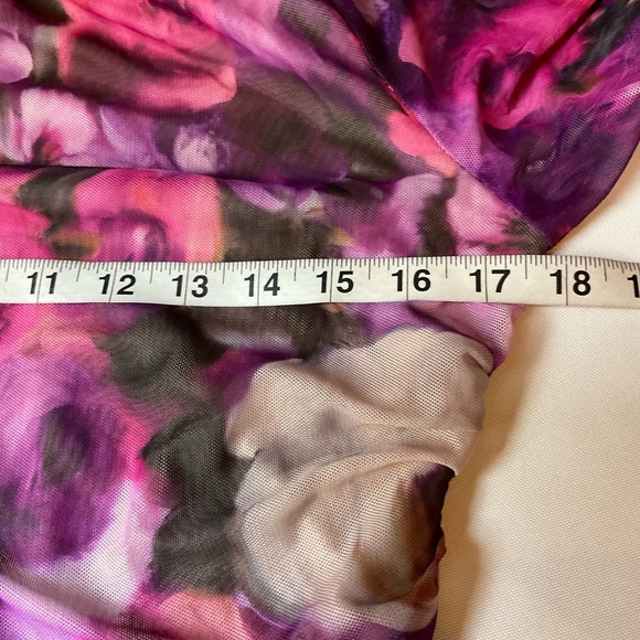 Bloshe  Dress Floral Midi Dress in Pink and Purple - Picture 5 of 10